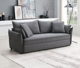 Contemporary Medium-Firm Fabric Pull-Out Sofa Sleeper With Storage - Omega Lifestyles