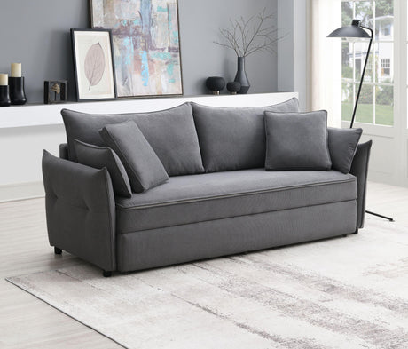 Contemporary Medium-Firm Fabric Pull-Out Sofa Sleeper With Storage - Omega Lifestyles