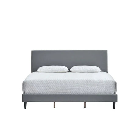 Queen Upholstered Platform Bed Frame Light Grey - Omega Lifestyles