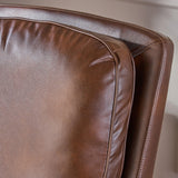 Contemporary Brown PU Pushback Recliner With Rubberwood Legs - Omega Lifestyles