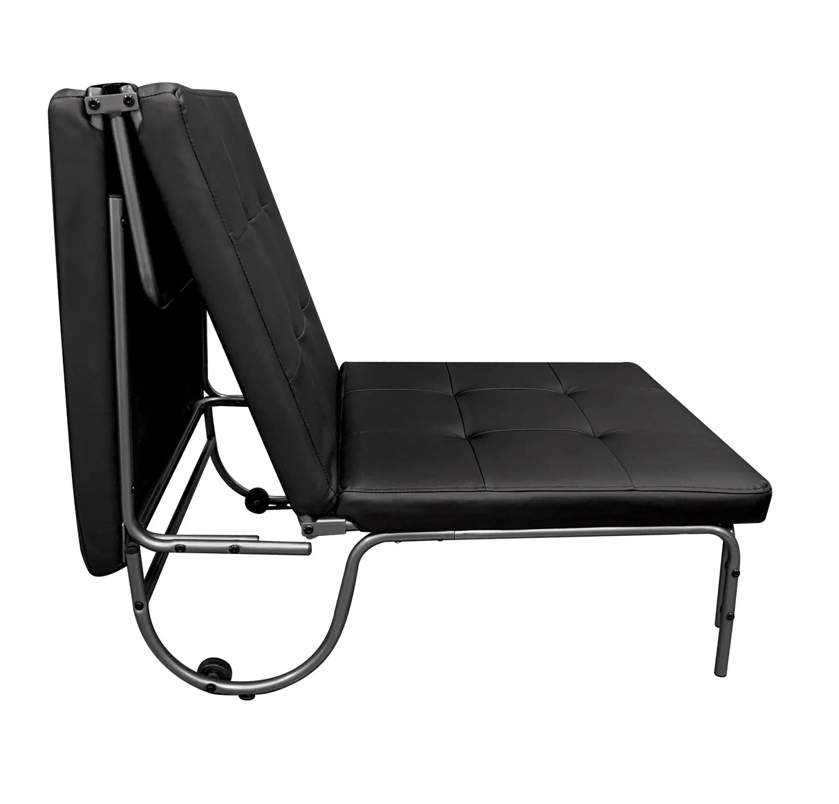 Adjustable Faux Leather Foldable Chair With Caster Wheels - Omega Lifestyles