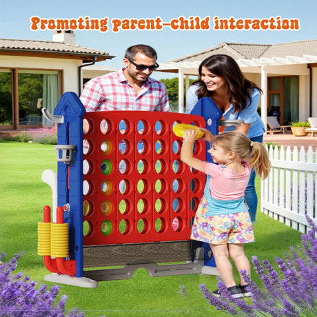 4-in-1 Adjustable Height Indoor Outdoor Giant Game Set - Omega Lifestyles