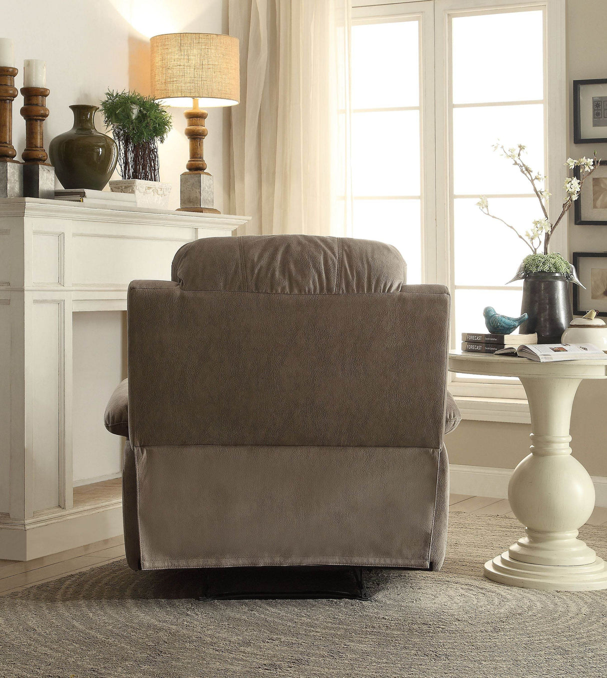 Grey Microfiber Memory Foam Manual Recliner Chair - Omega Lifestyles