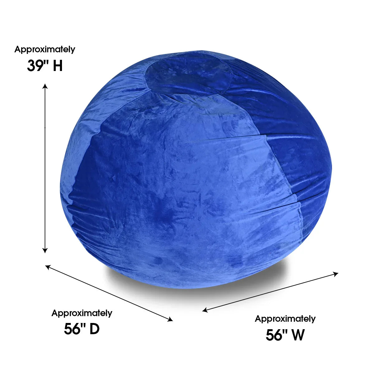 Minky Velvet Memory Foam Bean Bag Chair - Omega Lifestyles