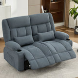 Manual Reclining Oversized Soft Metal Frame Loveseat - Omega Lifestyles