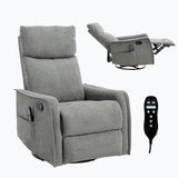Heat Massage Recliner Chair With Swivel Rocker And Lumbar Heat - Omega Lifestyles