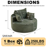 Corduroy Foam Modular Sleeper Chair No Assembly Required - Omega Lifestyles