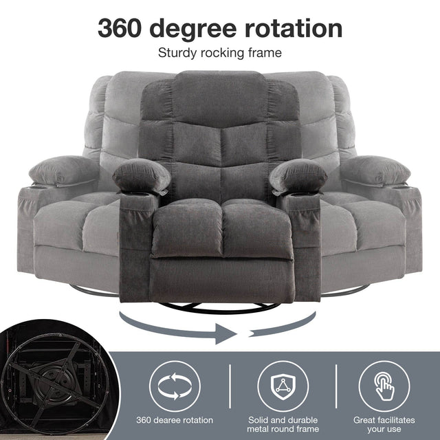 Soft Rocking Massage Recliner Chair With Heating - Omega Lifestyles