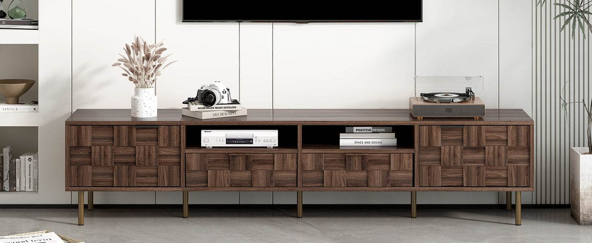 Mid Century Modern TV Stand With Storage Drawers - Sleep Galleria