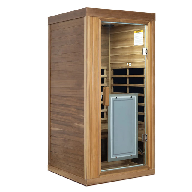Far Infrared Red Cedar One Person Indoor Sauna Room - Omega Lifestyles