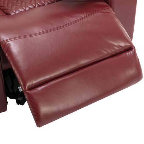 Power Recliner Chair PU Leather With USB Tray Table - Omega Lifestyles