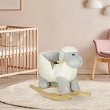 Plush Lamb Toddler Rocking Horse With Safety Belt - Omega Lifestyles