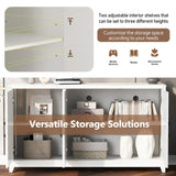 Modern White Particle Board MDF TV Stand Cabinet - Omega Lifestyles