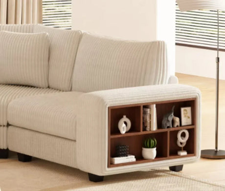 Modern Modular Three-Seat Wood Frame Pillow Back Sofa - Omega Lifestyles