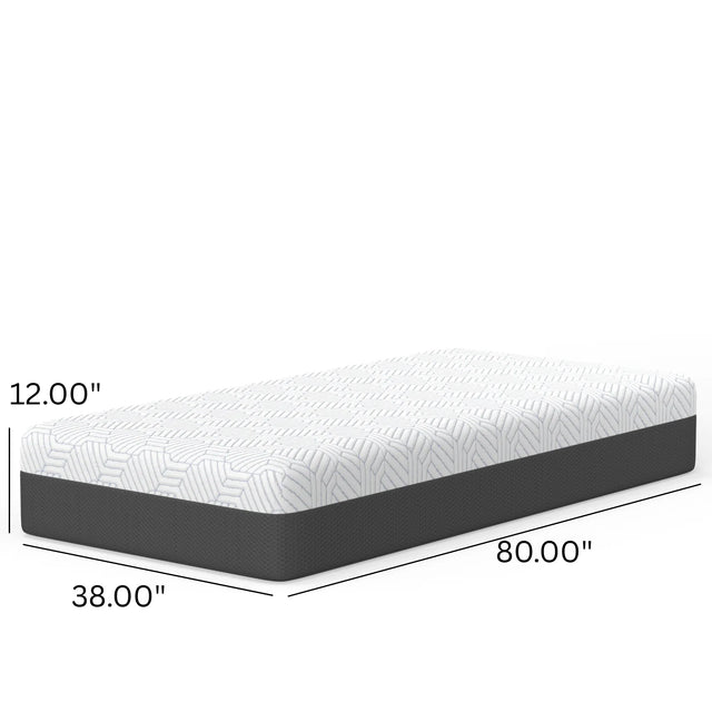 Soft 12-Inch Phase Change Cooling Foam Twin XL Mattress - Omega Lifestyles