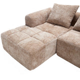 Chenille Modular 3-Seat Sectional Sofa With Side Pockets - Omega Lifestyles