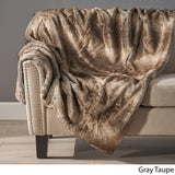 Brown Faux Fur Soft Cozy 50x60 Inch Throw Blanket - Omega Lifestyles