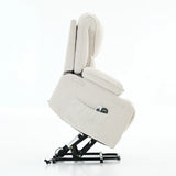 Ivory Remote-Controlled Heated Massage Assistive Recliner - Omega Lifestyles