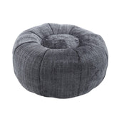 Chenille Foam Filled Pumpkin Shape Lazy Sofa with Ottoman - Omega Lifestyles