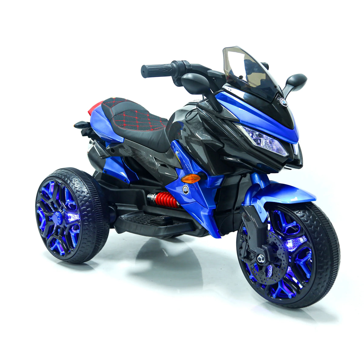 12V Kids Ride-On Motorcycle With PU Seat And Lights - Omega Lifestyles