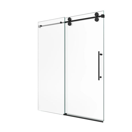 Frameless Matte Black 8mm Tempered Glass Shower Door - Omega Lifestyles