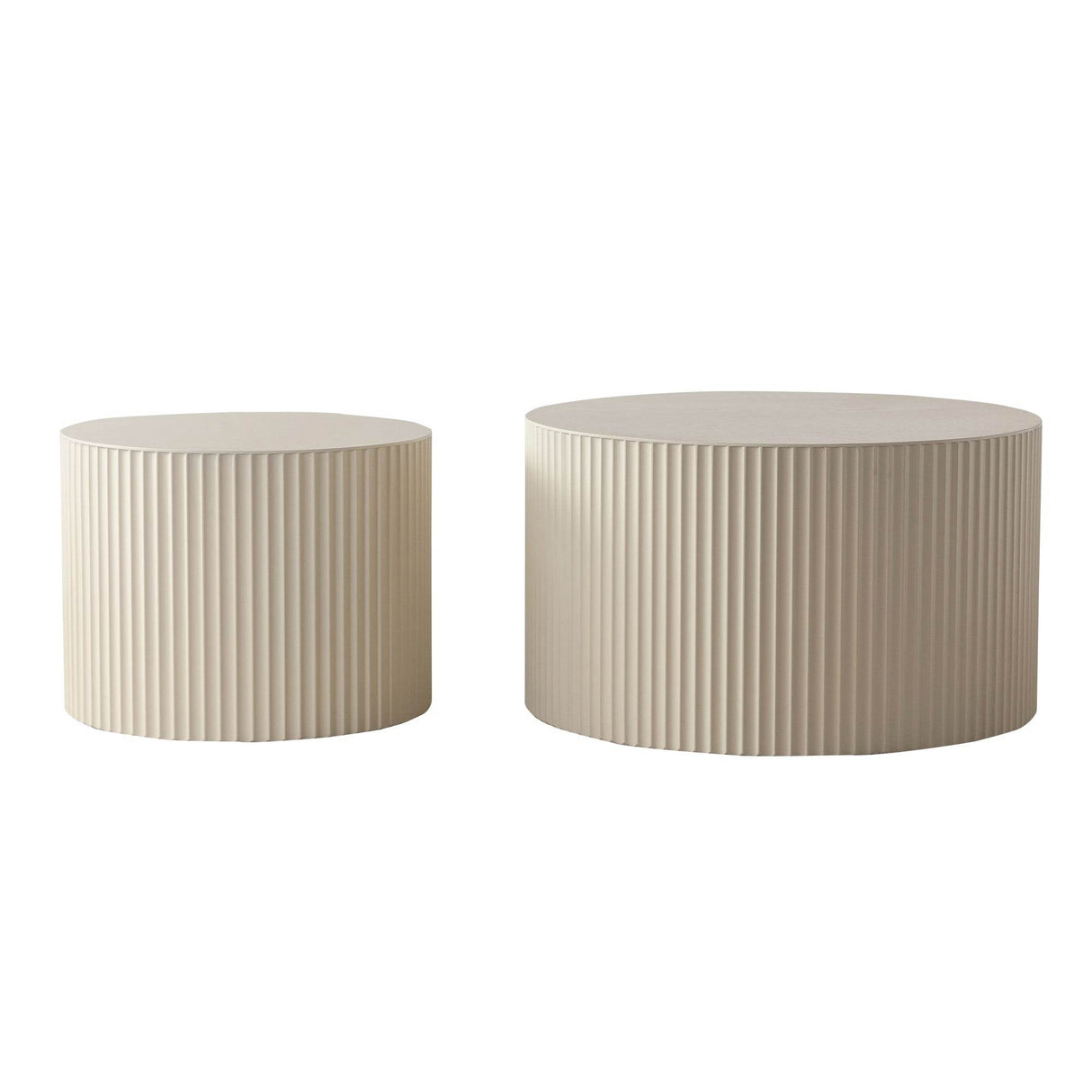 Modern Round Wood Coffee Table With Open Storage - Sleep Galleria