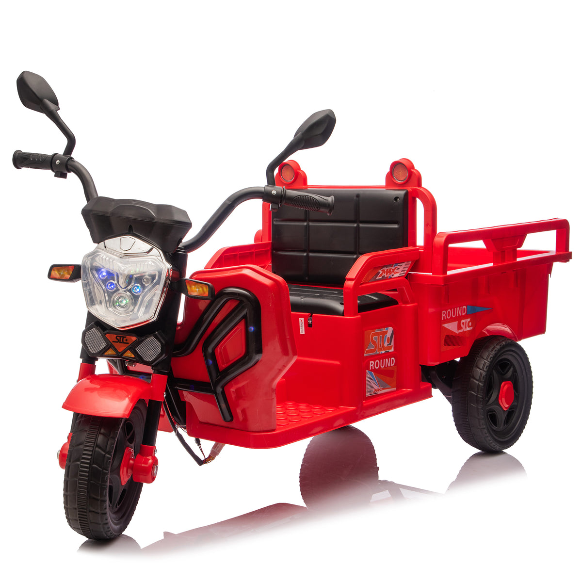 12V Kids Electric 3-Wheel Cargo Truck With LED Lights