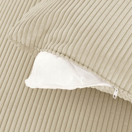 Modern Corduroy 7-Seat Armless Cushion Back Sofa Set - Omega Lifestyles