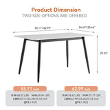 Modern Ceramic Tile Rectangular Dining Table With Metal Base - Omega Lifestyles