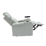 Modern PU Leather Power Recliner Chair With Bluetooth Speaker - Omega Lifestyles