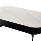 Modern Ceramic And Walnut Finish Coffee Table - Omega Lifestyles