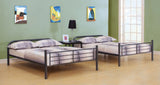 Gunmetal Full Over Full Metal Bunk Bed Frame - Omega Lifestyles