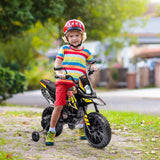 Aprilia Licensed 12V Kids Electric Motorcycle With Training Wheels - Omega Lifestyles