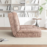 Adjustable Velvet Upholstered Massage Floor Sofa With Pillow - Omega Lifestyles