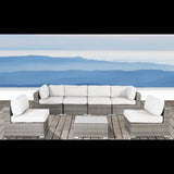 All-Weather 7-Piece Grey Mix Wicker Outdoor Lounge Set - Omega Lifestyles