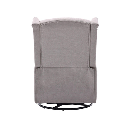 Multi-Functional Linen Recliner Chair With Rocking Swivel - Omega Lifestyles