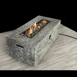 Modern Fiber Reinforced Concrete Propane Fire Pit Table - Omega Lifestyles