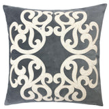 20-Inch Grey Polyester Velvet Decorative Pillowcase Cover - Omega Lifestyles