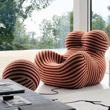 Ergonomic Red Polyester Foam Armchair With Support - Omega Lifestyles