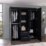 Modern Multi-Section Bedroom Wardrobe With Drawers - Omega Lifestyles