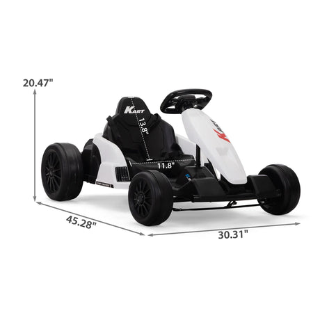 Electric Kids Ride-On Go-Kart With Music and Safety Gear - Omega Lifestyles