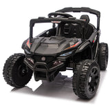 24V Kids Remote Control Black Ride On UTV - Omega Lifestyles