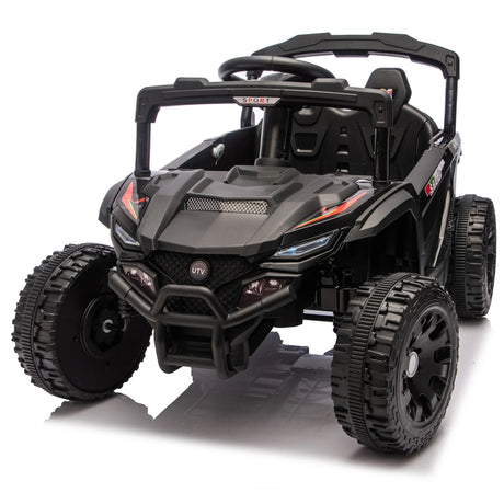 24V Kids Remote Control Black Ride On UTV - Omega Lifestyles