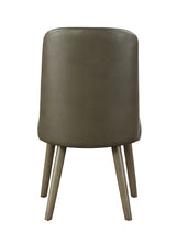 Gray Oak Finish Faux Leather 5-Piece Dining Room Set - Omega Lifestyles