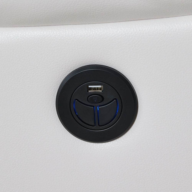 Technical Leather 6-Seat Power Reclining Sofa Set With USB Charger - Omega Lifestyles