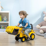 Kids Excavator Ride-On Cart With Grabber And Sound Effects - Omega Lifestyles