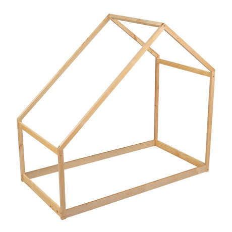 Twin Solid Wood Natural House Bed Frame - Omega Lifestyles
