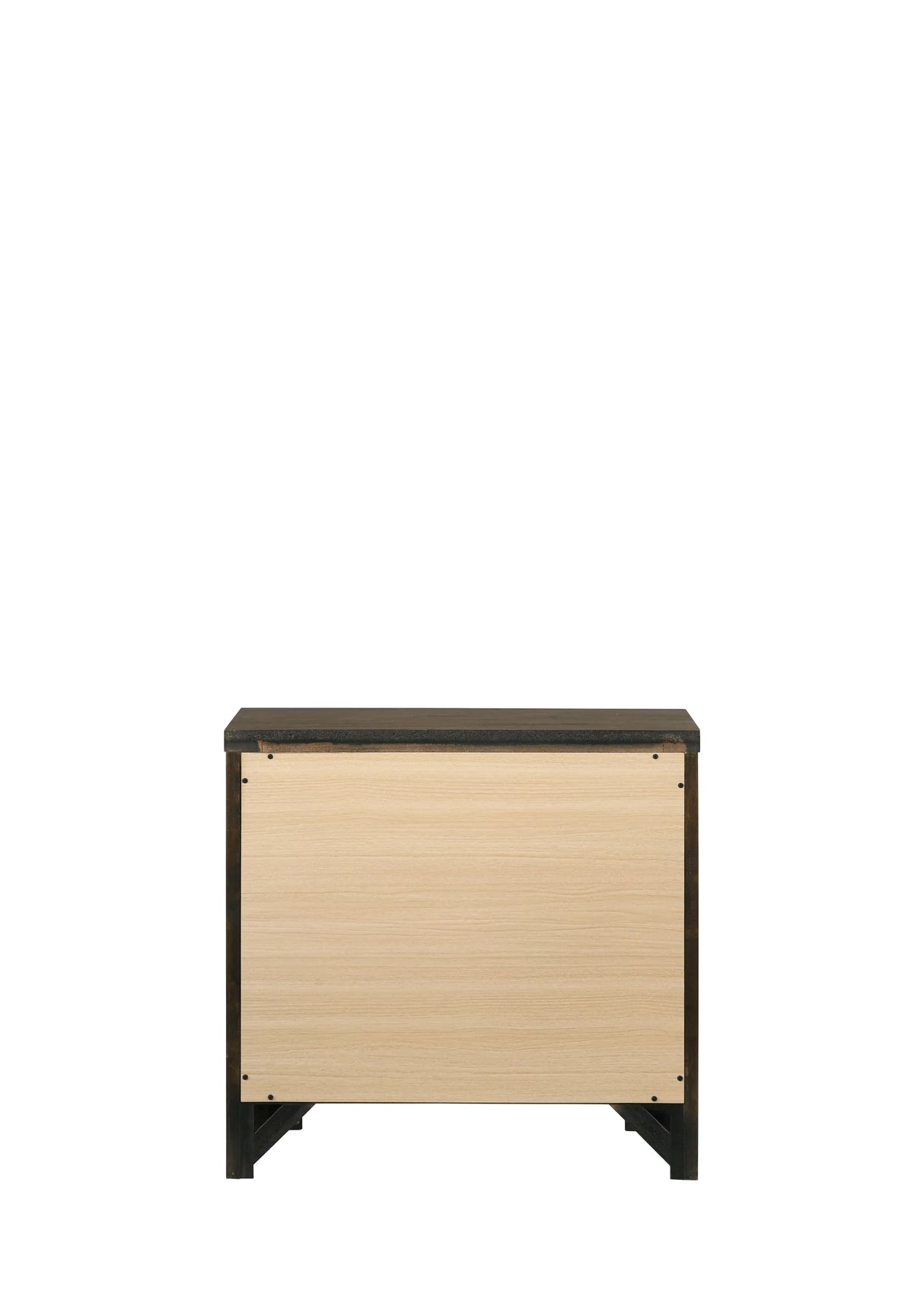 Oak Finish Synthetic Wood Classic Storage Nightstand - Omega Lifestyles