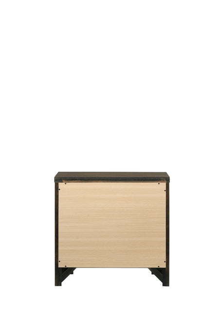 Oak Finish Synthetic Wood Classic Storage Nightstand - Omega Lifestyles