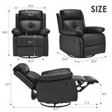 Small Space Swivel Rocker Recliner Chair With Metal Frame - Omega Lifestyles